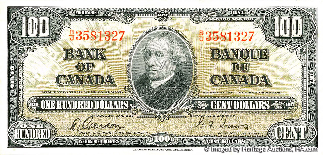 100 Dollars Type 1937 - The banknote Numizon catalog