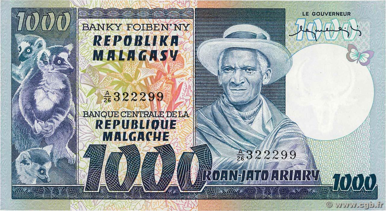 RECTO 1000 francs - 200 Ariary Type 1974 Madagascar