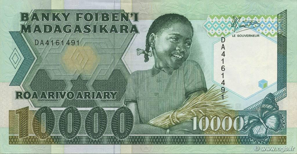 RECTO 10000 francs - 2000 Ariary Type 1988 Madagascar