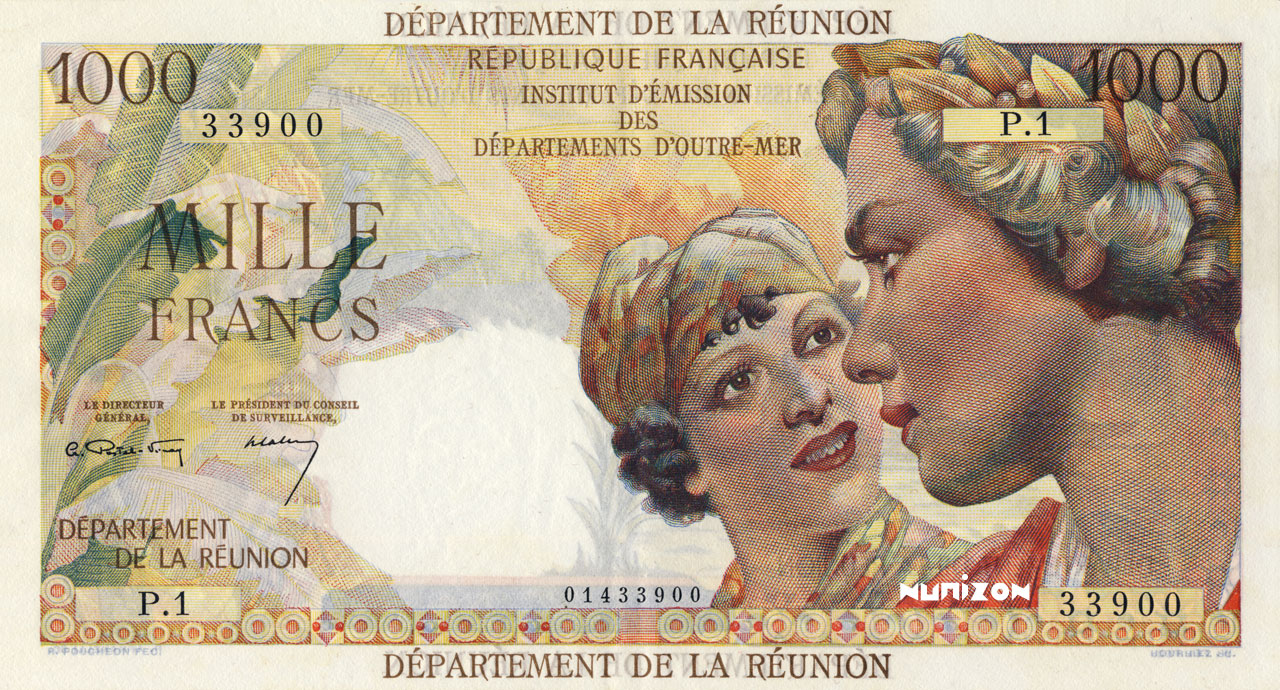 RECTO 1000 francs Union française department Type 1964