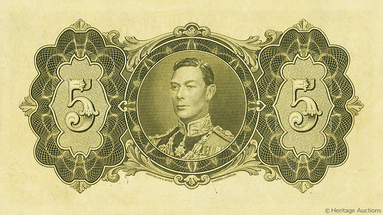 British Guiana 5 dollars type 1938 British Guiana The banknote