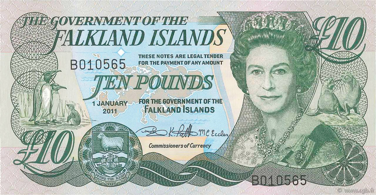 Falkland Islands 10 pounds Type 2011 Falkland Islands The banknote