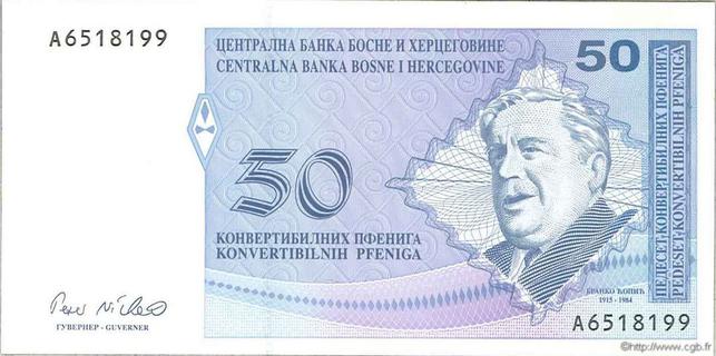 Bosnie-Herzégovine - Liste des billets