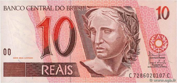 Brazil 10 reals | Brazil - The banknote Numizon catalog