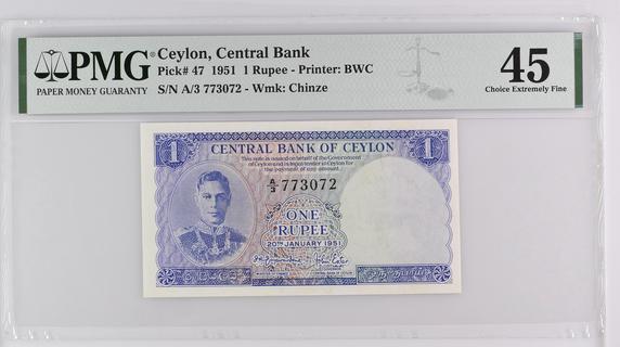 Ceylon's banknotes - The banknote Numizon catalog