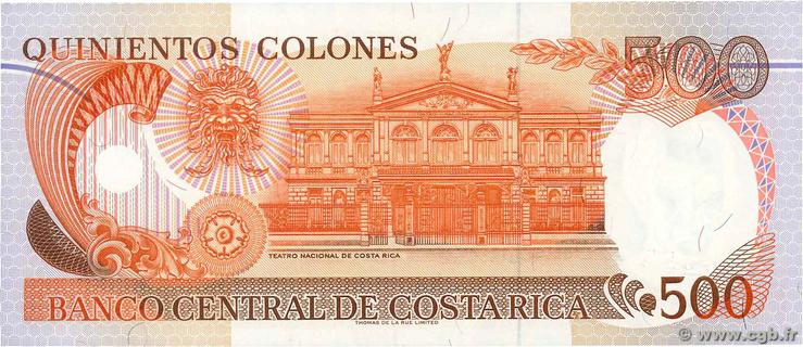 Costa Rica 500 colones type 1994 | Costa Rica - The banknote Numizon ...