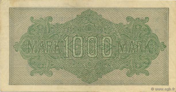 ドイツ 1000マルク 1922年 Reichsbanknotes 1,000 mark type 1922