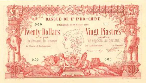 French Indochina's banknotes - The banknote Numizon catalog