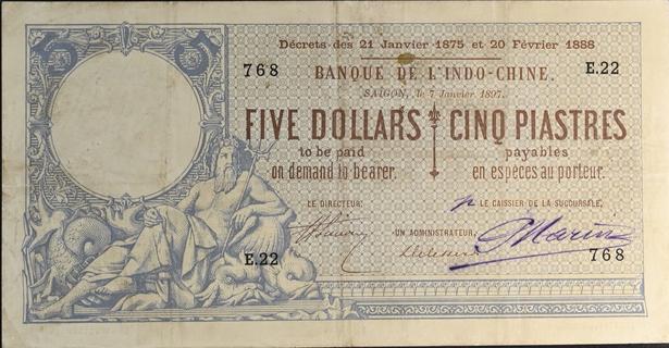 French Indochina's banknotes - The banknote Numizon catalog
