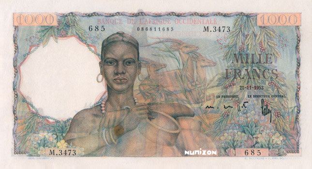 1000 francs Type 1945 | French West Africa - The banknote Numizon