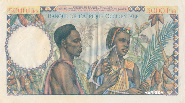 5000 francs Type 1947 | French West Africa - The banknote Numizon