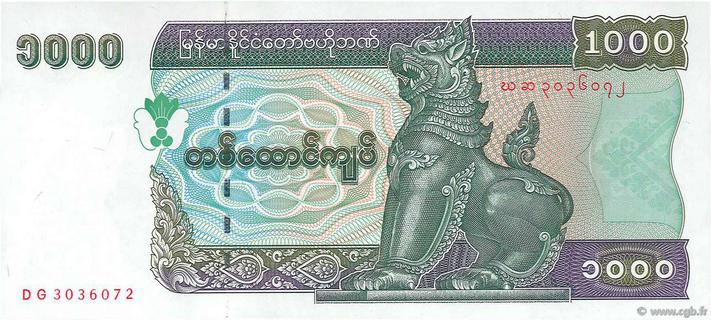 Myanmar's banknotes - The banknote Numizon catalog