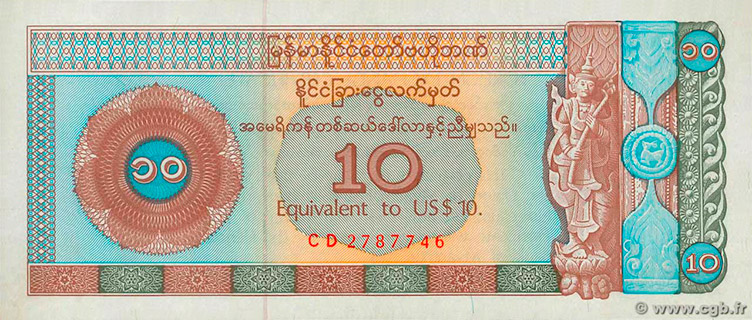 Myanmar's banknotes - The banknote Numizon catalog