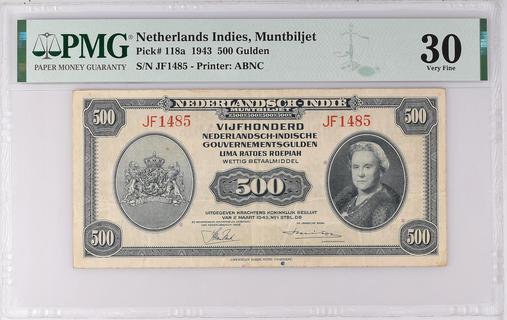 Netherlands Indies 500 Gulden type 1943 | Netherlands Indies - The ...