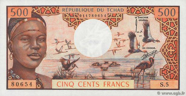 Chad 500 francs | Chad - The banknote Numizon catalog
