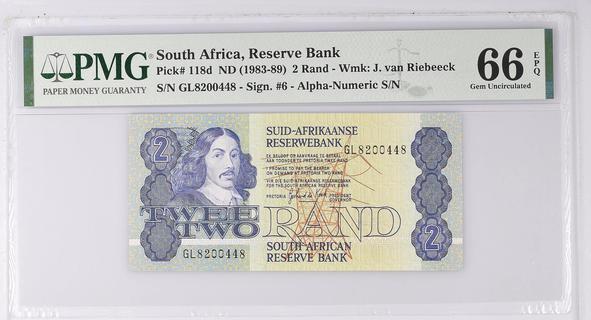 Two Rand Note South Africa 2 rand | South Africa - The banknote Numizon catalog